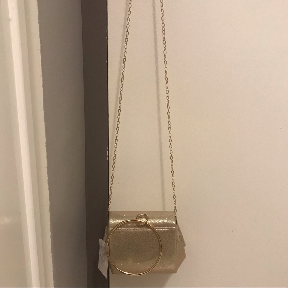 ๐Zara O-Ring gold mini clutch or crossbody clear - Picture 4 of 5